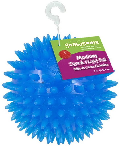 Medium Squeak & Light Ball (Assorted Colours, 3.5") | Gnawsome