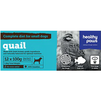 Quail Raw Frozen Dinners For Dogs (1.2kg) | Healthy Paws