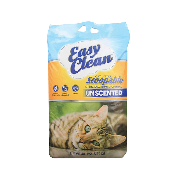 Easy Clean Unscented Scoopable Litter (40lb) | Pestell