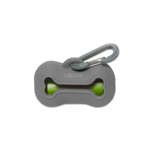 Silicone Dog Waste Bag Holder (Grey) | Messy Pets