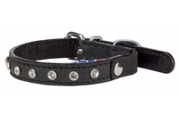 Leather Cat Collar (Black, 10") | Angel Pet Supplies