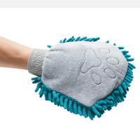 Microfiber Chenille Dog Grooming Mitt & Paw Cleaner | Messy Pets