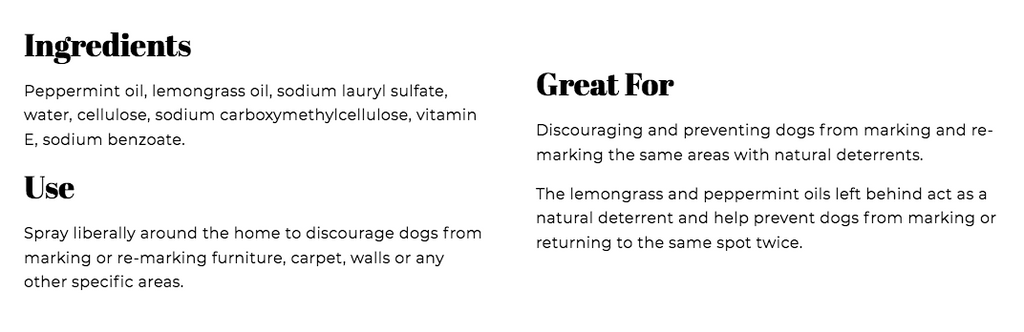 Stop Marking! Preventative Spray for Dogs | Skout's Honor