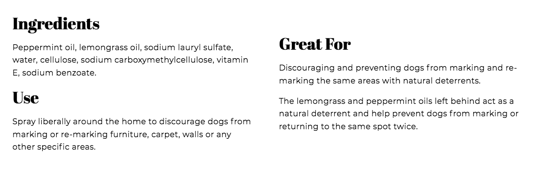 Stop Marking! Preventative Spray for Dogs | Skout's Honor
