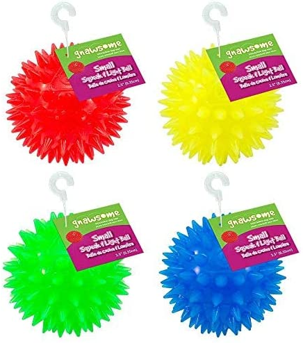 Small Squeak & Light Ball (Assorted Colours, 2.5") | Gnawsome