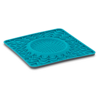 Framed Spill Resistant Silicone Lick Bowl (Teal) | Messy Pets