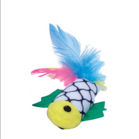 Feather Fish Cat Toy (Assorted Colours) | Turbo Cat