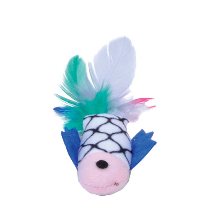 Feather Fish Cat Toy (Assorted Colours) | Turbo Cat