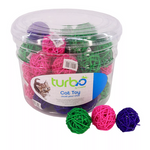 Wicker Ball Cat Toy (Assorted Colours) | Turbo Cat