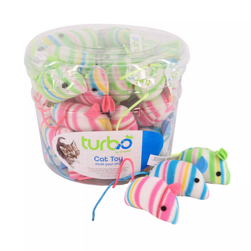 Printed Mouse Cat Toy (Assorted Colours) | Turbo Cat