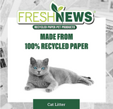 Recycled Paper Cat Litter (25lb) | Fresh News