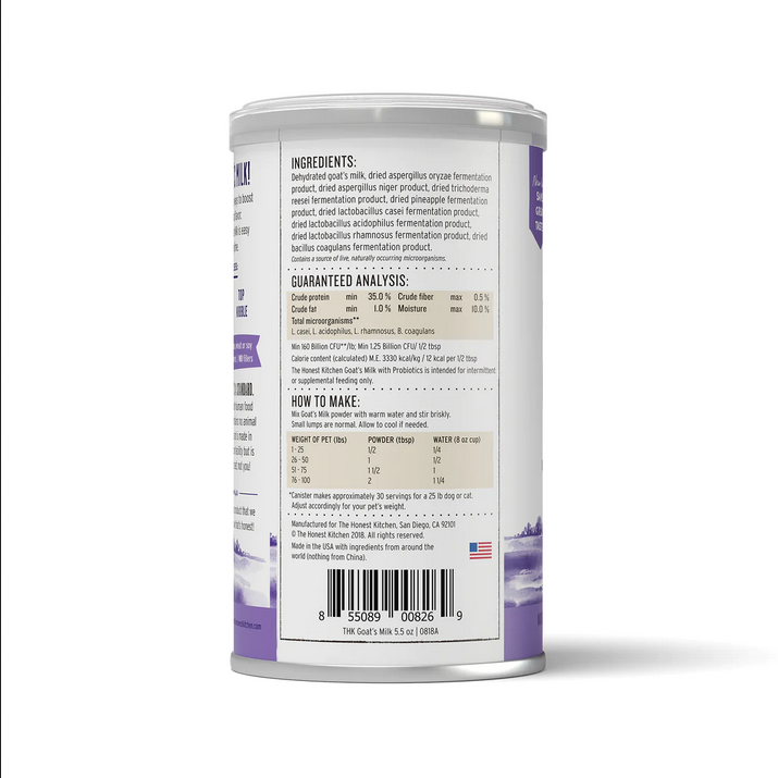 Daily Boosters Instant Goat's Milk With Probiotic (5.2oz) | The Honest Kitchen