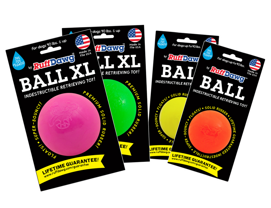 Indestructible Rubber Ball (Assorted Colours) | Ruff Dawg