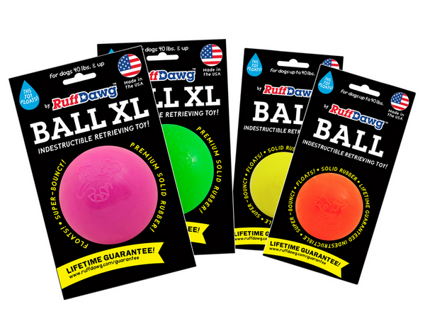 Indestructible Rubber Ball (Assorted Colours, XL) | Ruff Dawg
