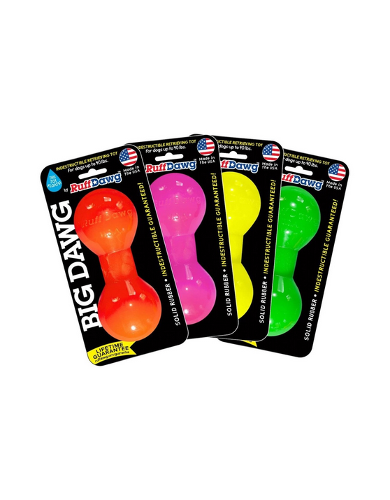 Indestructible Rubber Big Dawg Barbell (Assorted Colours) | Ruff Dawg