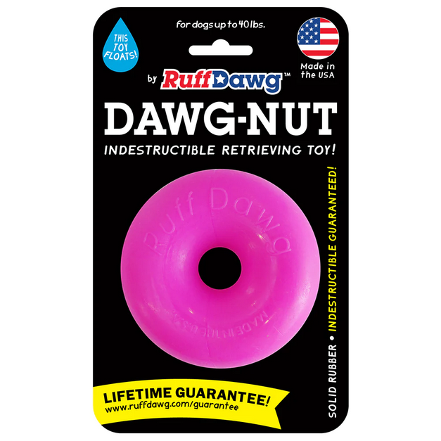 Indestructible Rubber Dawg-Nut (Assorted Colours) | Ruff Dawg