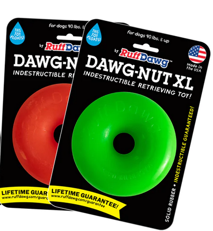 Indestructible Rubber Dawg-Nut (Assorted Colours, XL) | Ruff Dawg