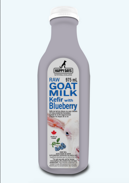 Raw Goat Milk Kefir With Blueberry (975ml) | Happy Days