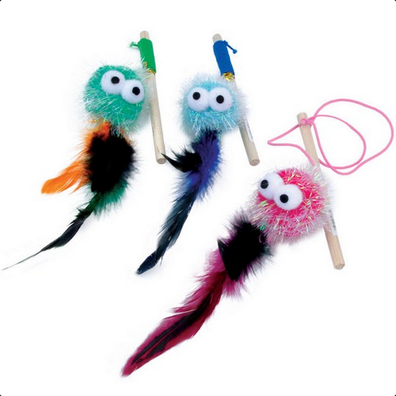 Monster Wand Cat Toy (Assorted Colours) | Turbo Cat