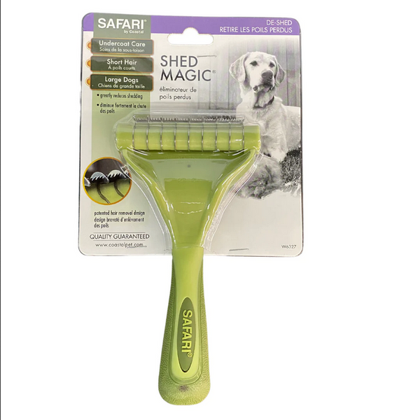 Safari Shed Magic De-Shedding Tool For Dogs (Large), Short-Medium Hair) | Coastal Pet Products