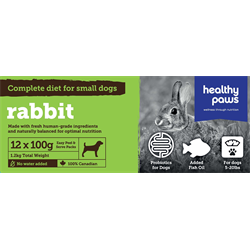 Rabbit Raw Frozen Dinners For Dogs (1.2kg) | Healthy Paws