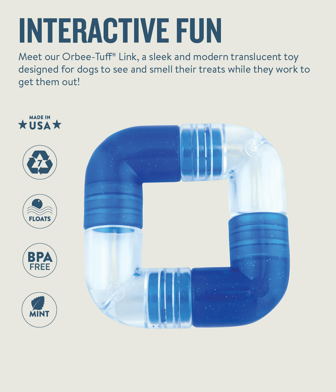 Link Interactive Treat Toy (Blue) | Planet Dog
