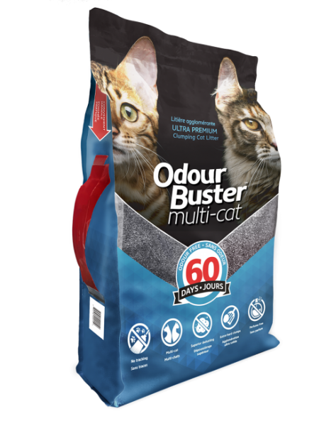 Multi-Cat Clay Cat Litter (12kg) | Odour Buster